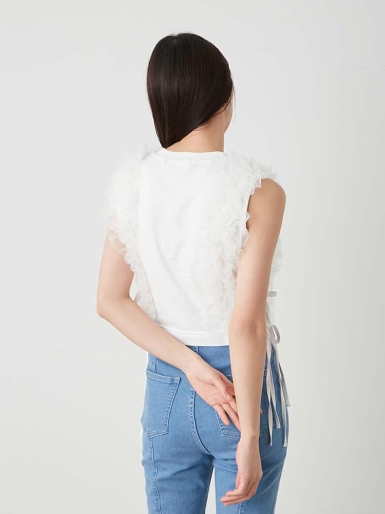 SNIDEL - スナイデル ノースリチュールカットTOPS　チャコールグレー SNIDEL（スナイデル）の「ノースリチュールカットTOPS（Tシャツ
